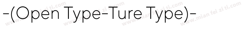 宋体-常规(Open Type-Ture Type)字体转换